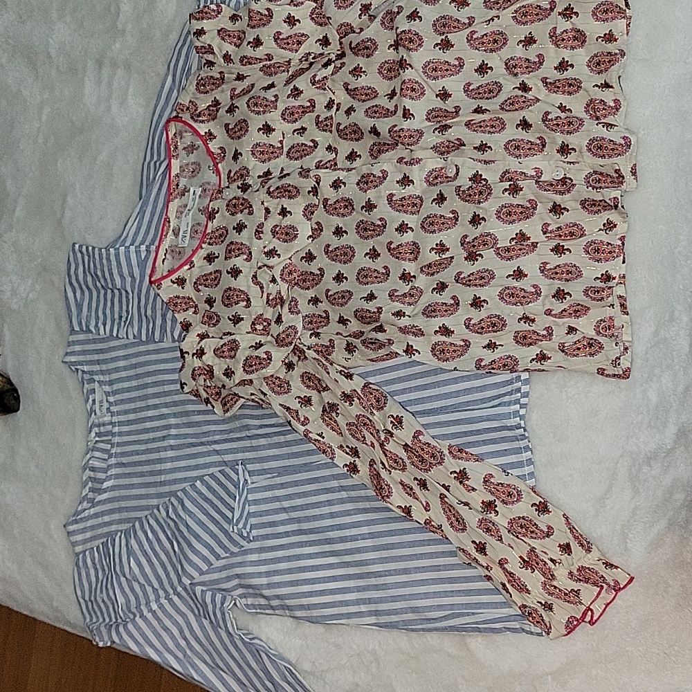 2 Zara long-sleeved blouses